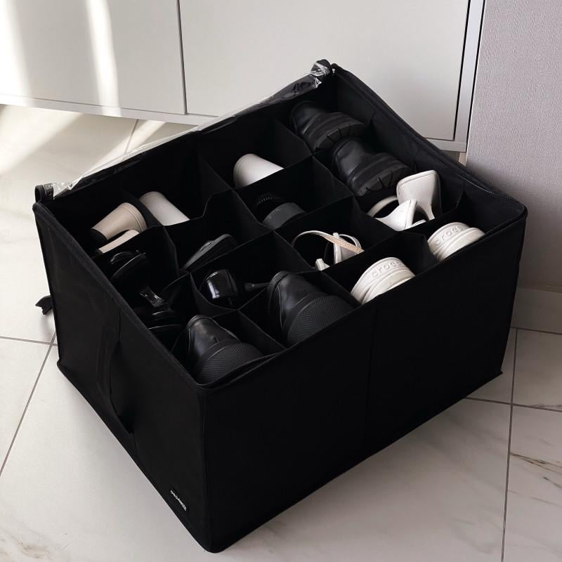 Органайзер для взуття на 8 пар до 44 розміру Чорний (Bl-O-8) - фото 1 Органайзер для взуття на 8 пар до 44 розміру Чорний (Bl-O-8) - фото 1