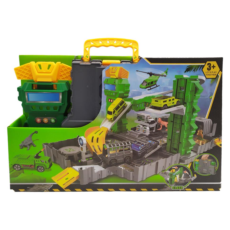 Детский игрушечный набор Bambi Динозавры с машинкой и 3 фигурками (IG-173-N-472)