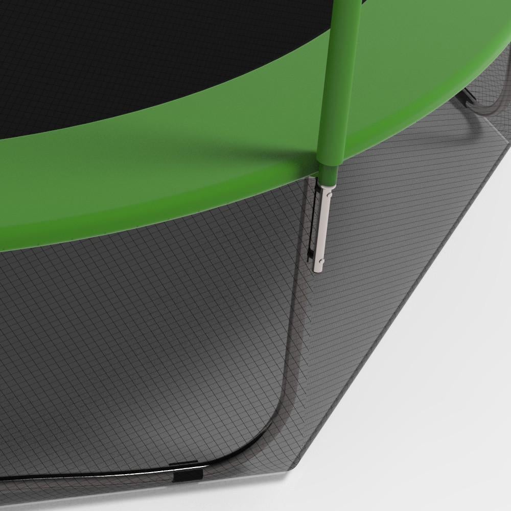 Батут FitToSky з внутрішньою сіткою та драбинкою 374 см Зелений (21320514) - фото 4