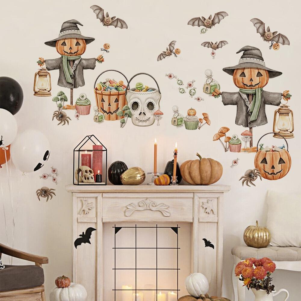 Наклейки для стіни на Хелловін LIPKO Опудало М (670М)