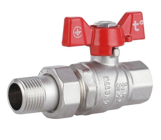 Кран кульовий із американкою Thermo Alliance Forte 1/2" ВЗ прямий метелик (SF220W15)