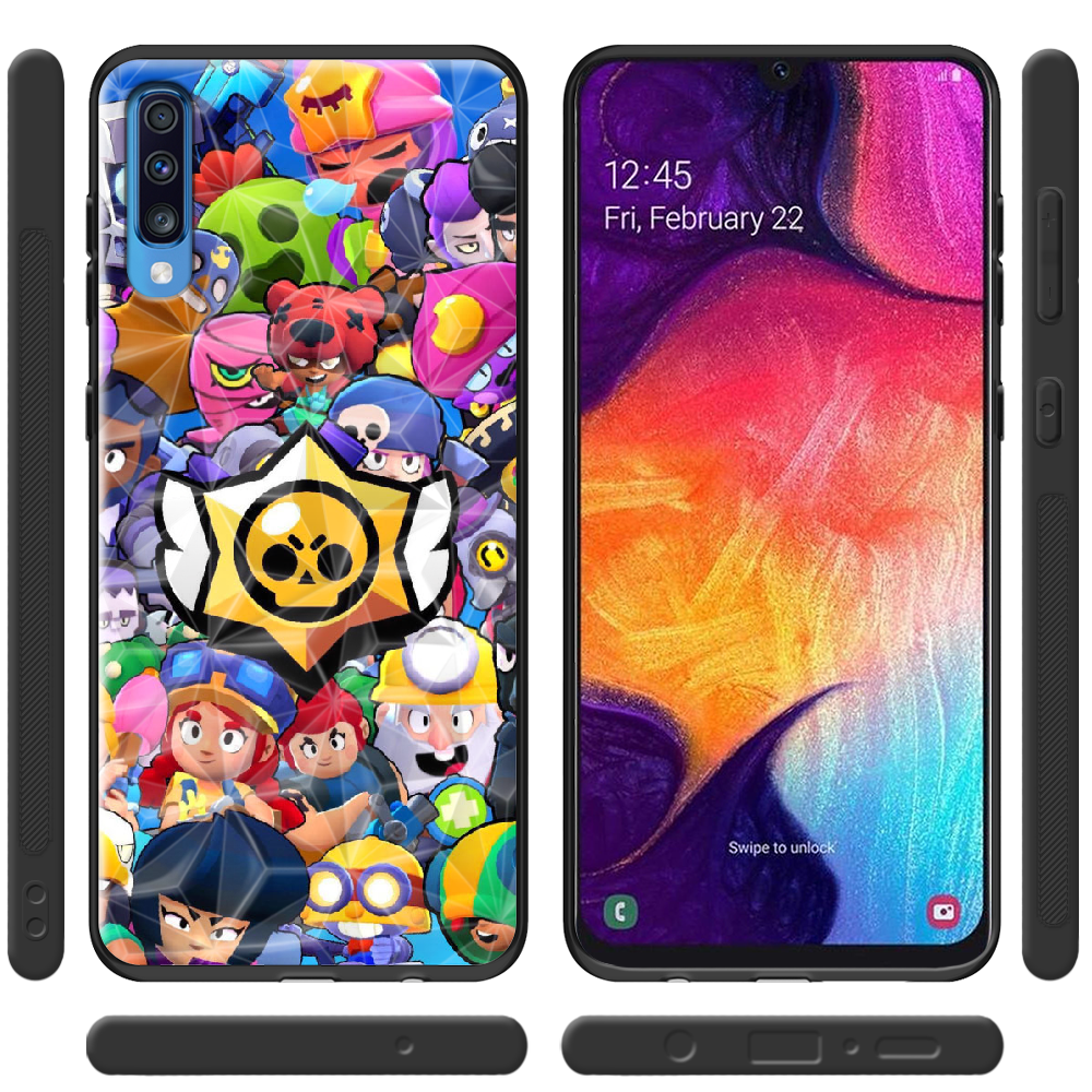 Чохол BoxFace Samsung A705 Galaxy A70 Brawl Stars Чорний силікон із призмою(36860-up2389-37863) - фото 2