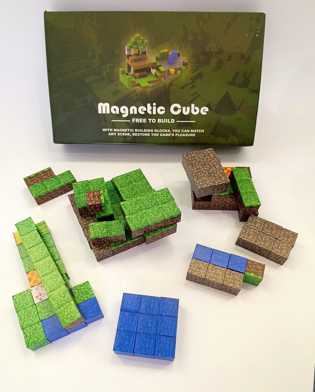 Конструктор магнитный Майнкрафт 128 дет.