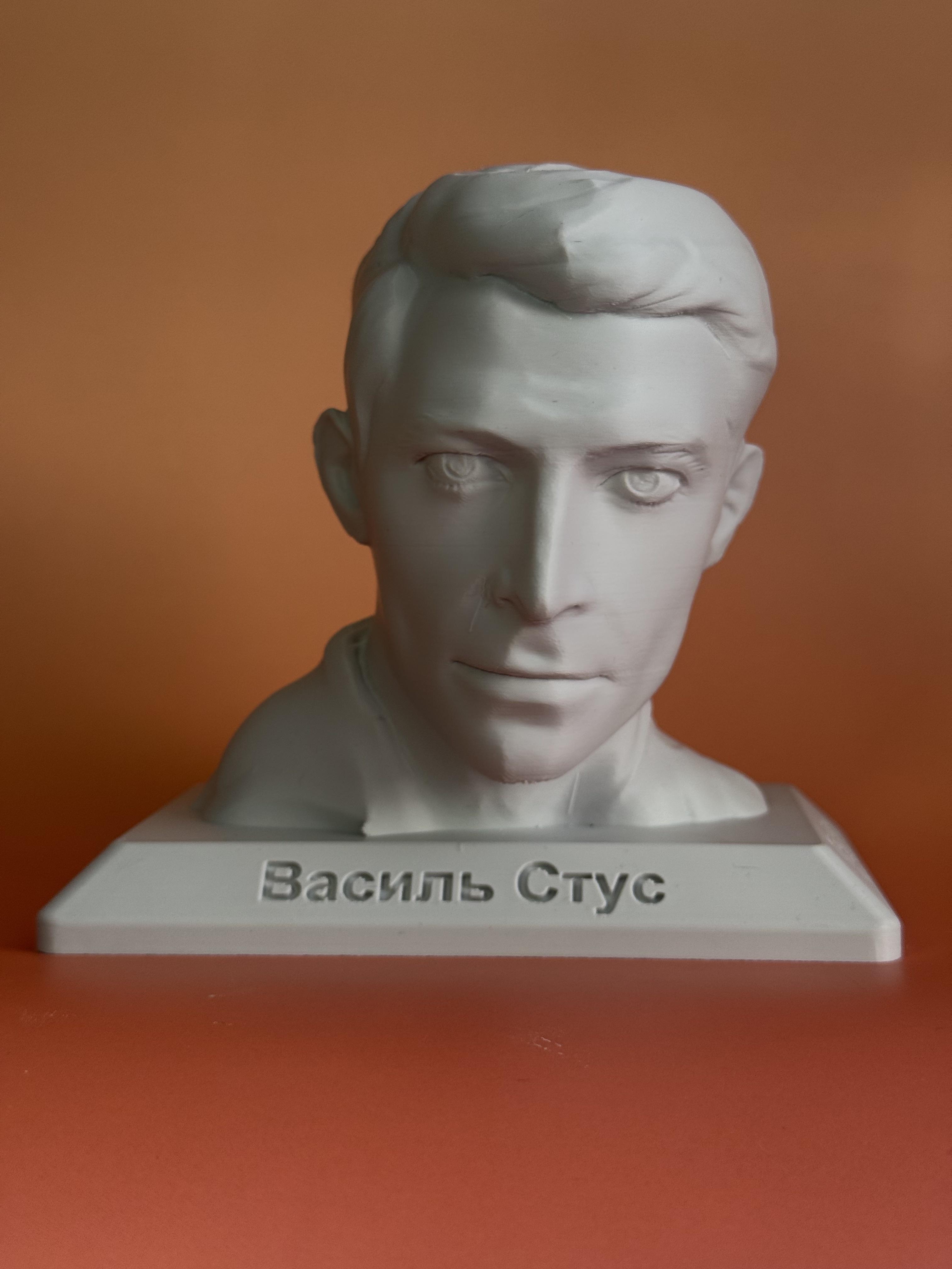 Статуэтка Василь Стус бюст из пластика Серый