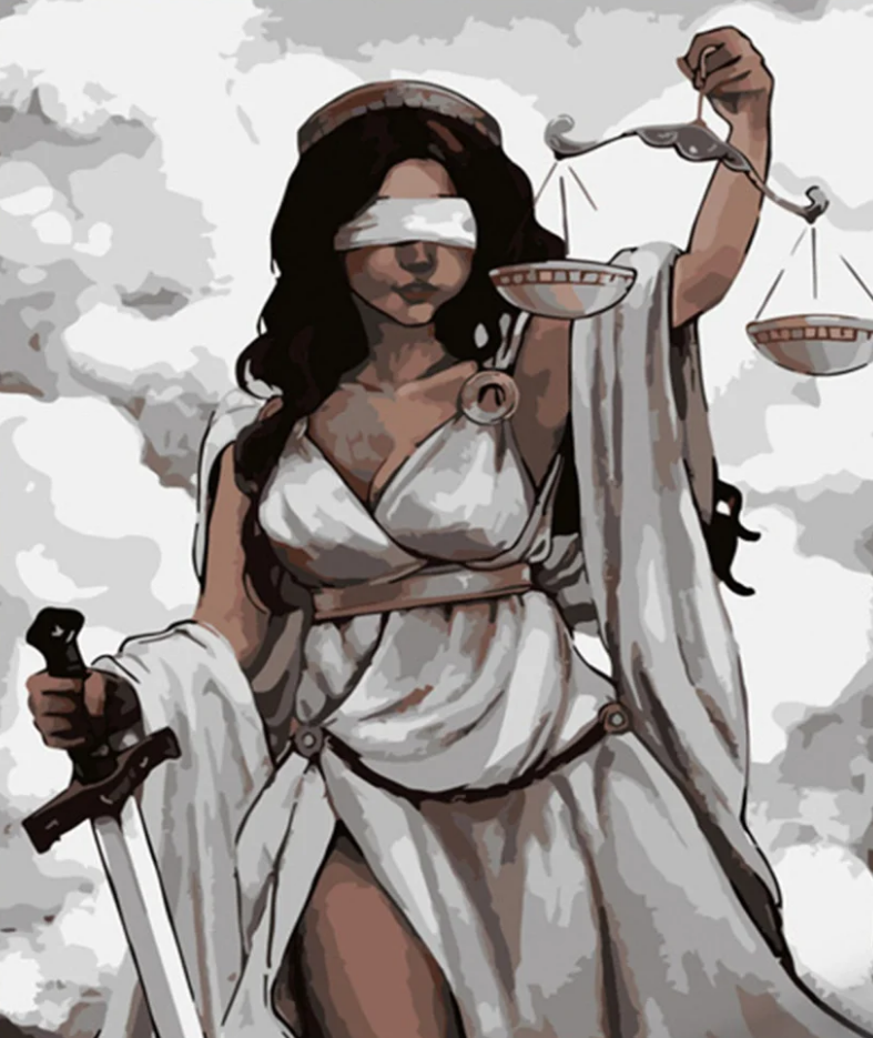 Картина по номерам Strateg Богиня Фемида 40x50 см (DY314)