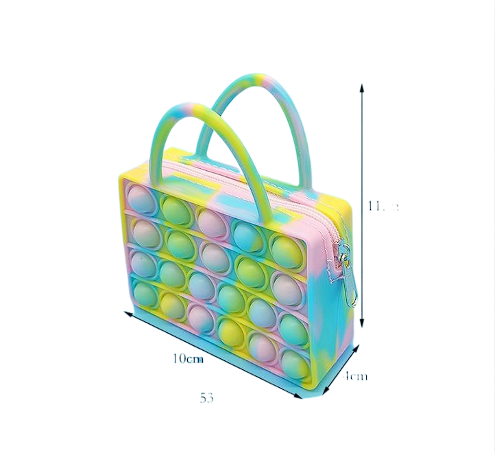 Іграшка антистрес пупирка Pop It сумочка на блискавці Різнокольоровий (151502) - фото 2