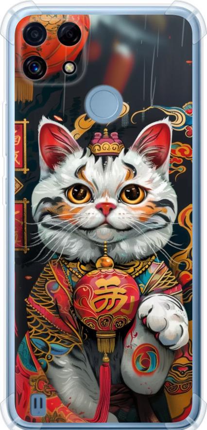 Чехол на Realme C21 China Cat v2 (6135sp-2321-42517)