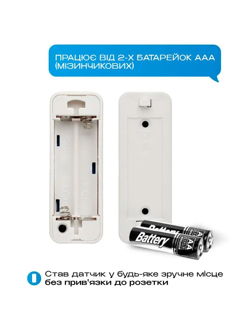 Датчик температуры комнатный BRS с датчиком влажности умный Wi-F/Bluetooth White (474722799) - фото 6