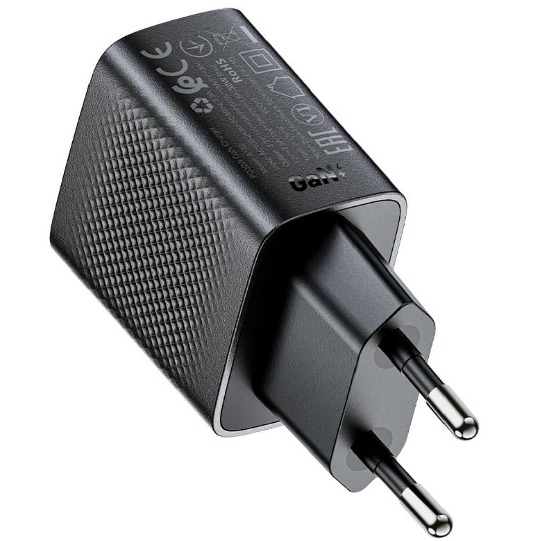 Зарядний пристрій для телефонів Acefast A102 1 порт USB-C PD3.0 30W Black (м00132)