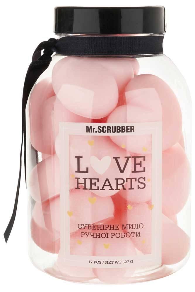 Мило сувенірне ручної роботи Mr.SCRUBBER Love Hearts Pink 17 шт. 527 г (15499) - фото 1