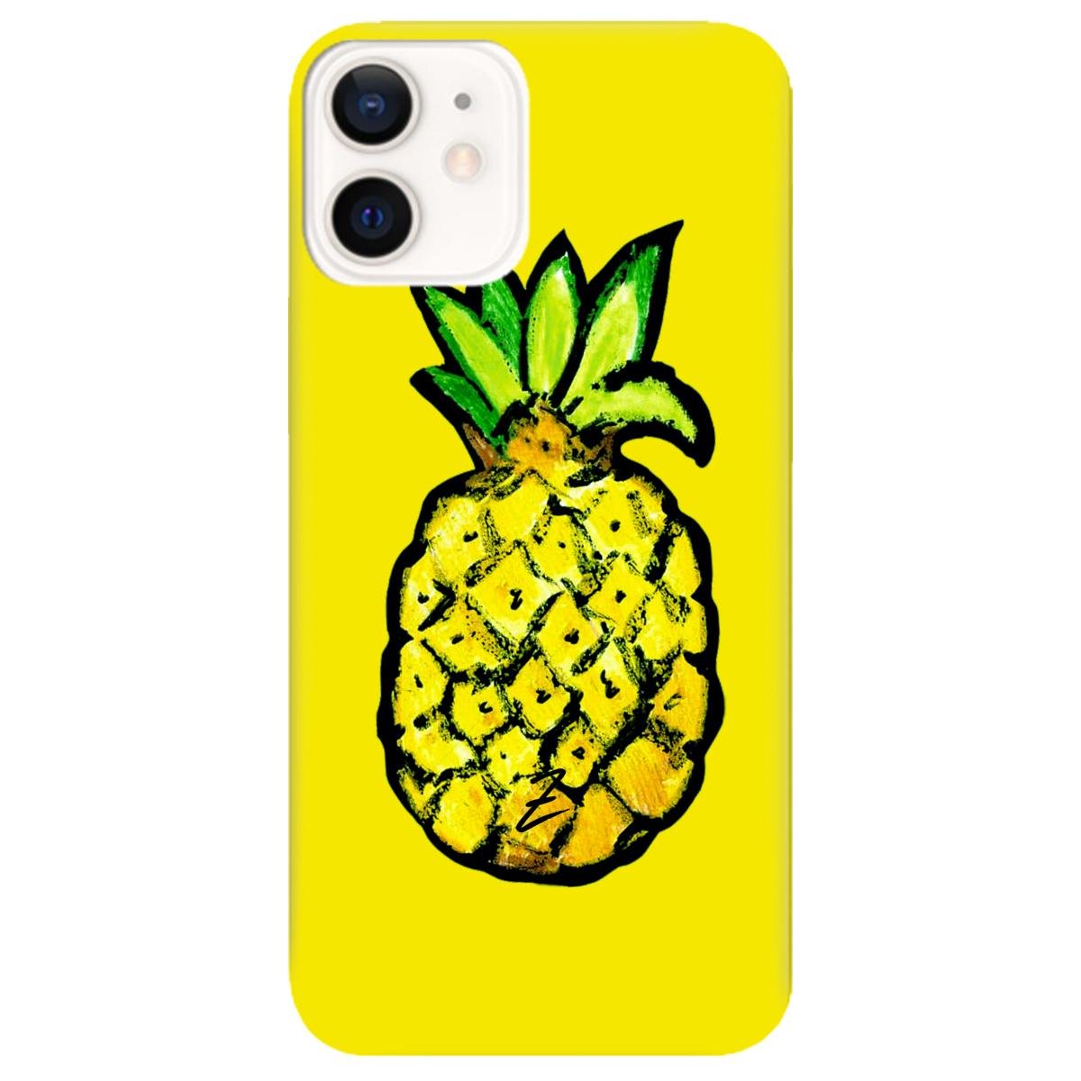 Силиконовый чехол Zorrov для Apple iPhone 12 Mini - Sunny  pineapple (14050040183088423)