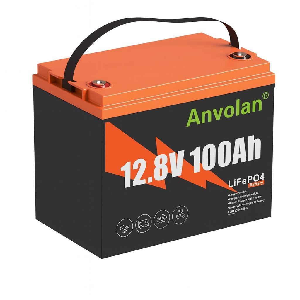 Акумулятор Anvolan LiFePO4 100 Ah 1280 Wh 12V до ДБЖ з BMS (31220602)