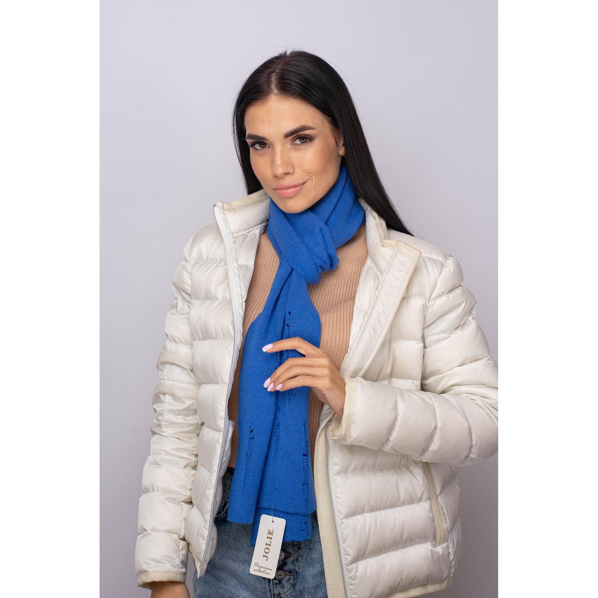 Шарф женский шерстяной Leks Гранж one size Электрик