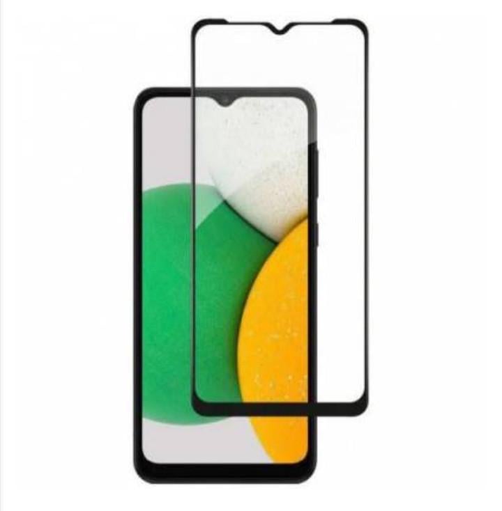 Загартоване скло на  Samsung A03 / Повне покриття / Чорна рамка