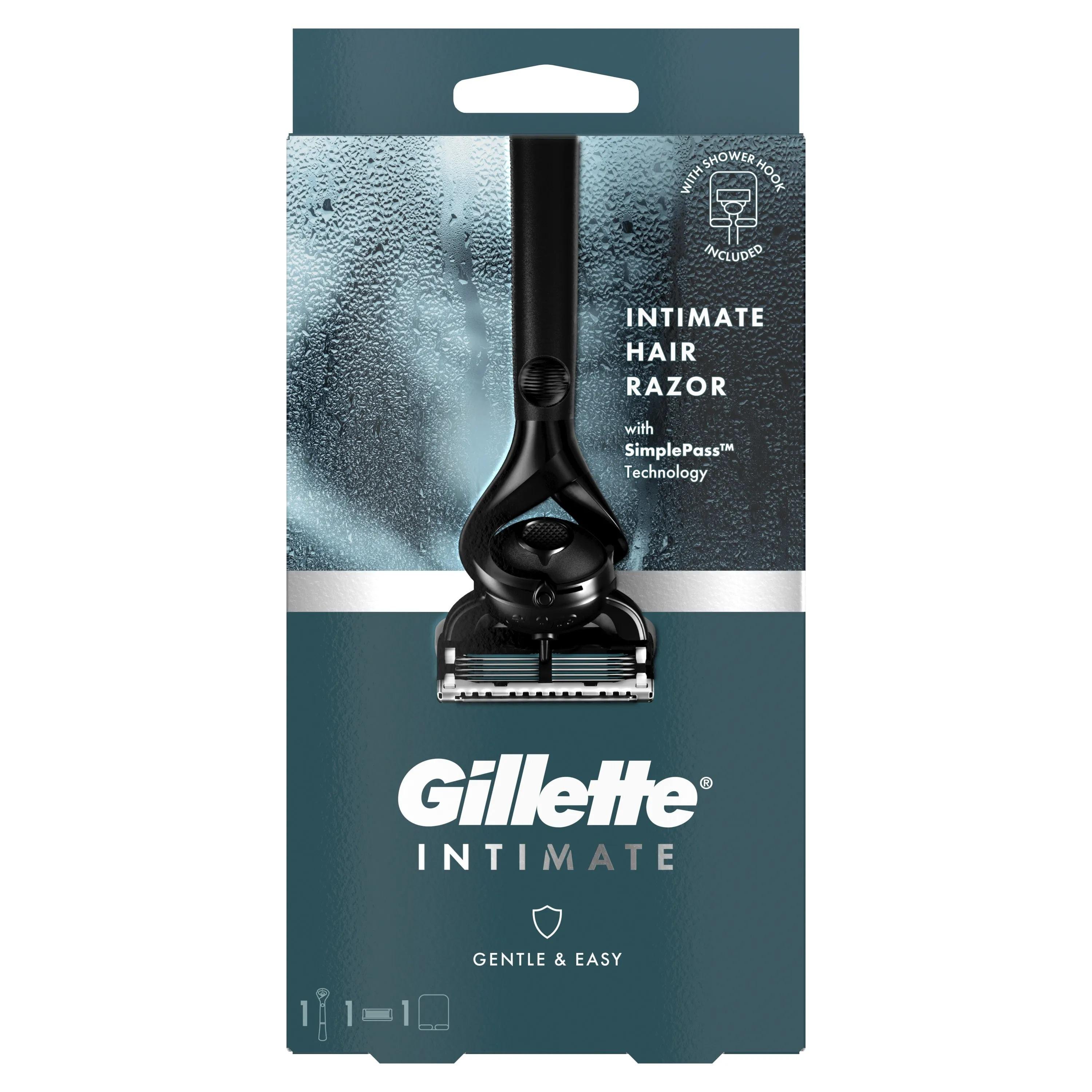 Станок для інтимных зон Gillette Intimate з 1 змінною касетою і тримачем для душу Чорний - фото 1