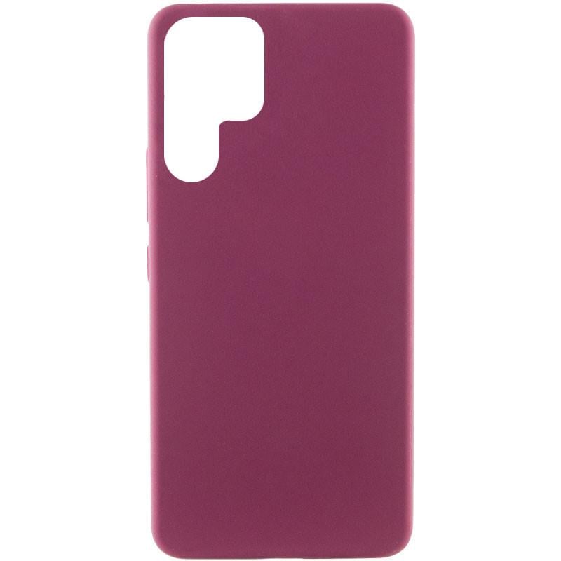 Противоударный чехол Silicone Cover Lakshmi Full Camera (AAA) для Samsung Galaxy S22 Ultra БОРДОВЫЙ / PLUM