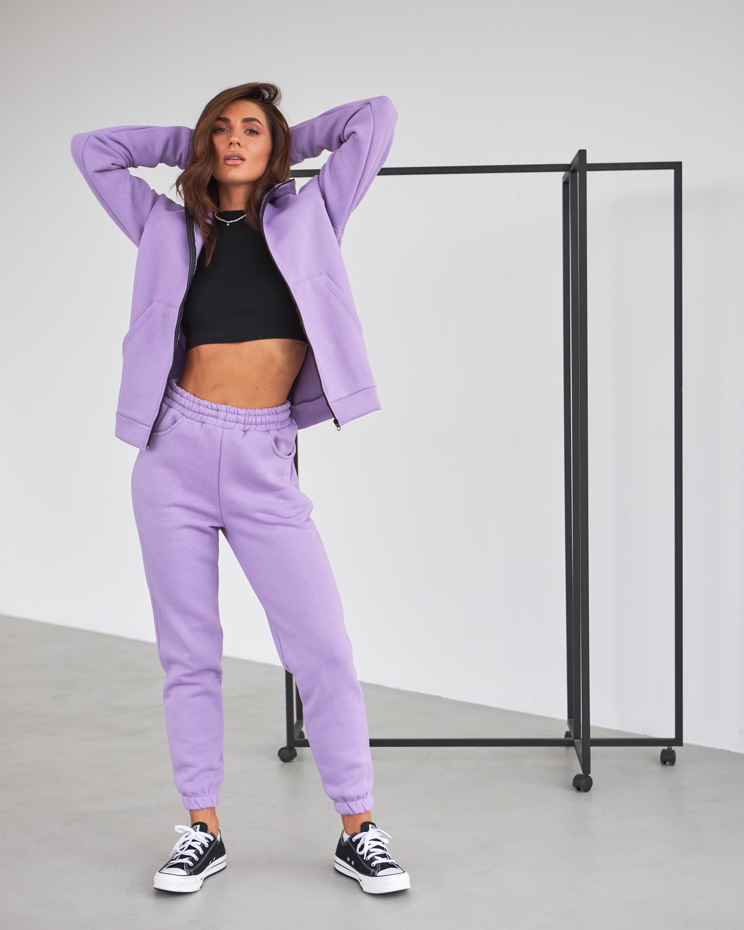 Спортивный костюм на флисе унисекс р. 50 Лаванда (14605539) - фото 8 Спортивный костюм на флисе унисекс р. 50 Лаванда (14605539) - фото 8