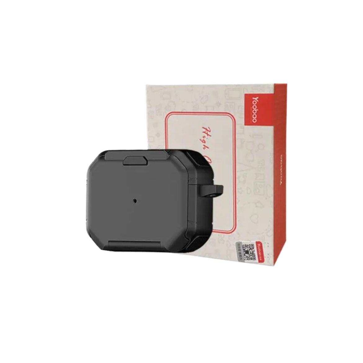 Кейс-чехол для наушников защитный Yoobao AirPods PRO 2 с карабином/держателем для телефона/защелкой Черный (2337517126)