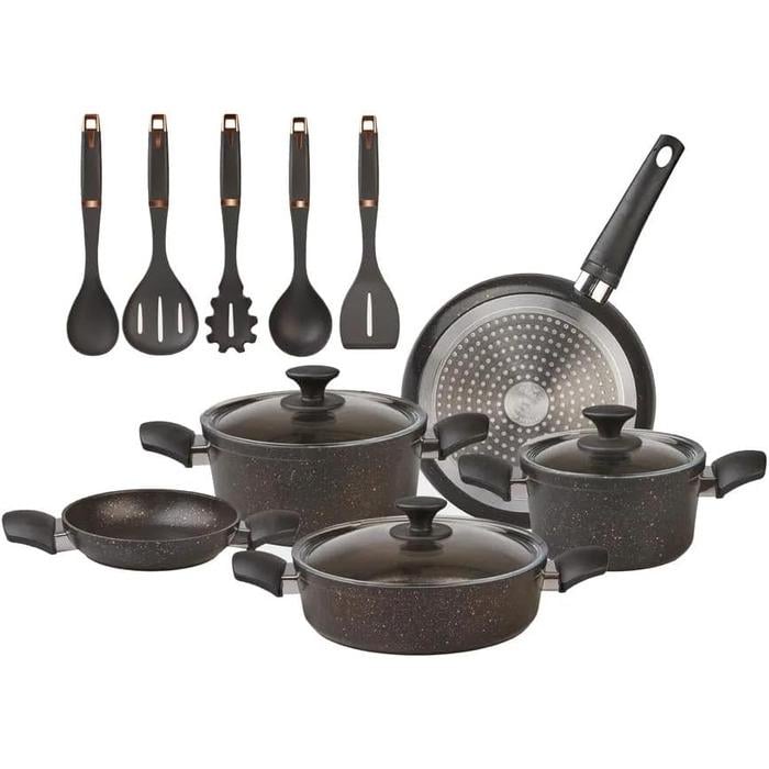 Набор посуды Karaca Biogranite BlackGold из 13 предметов (TJV1NXRB0B)