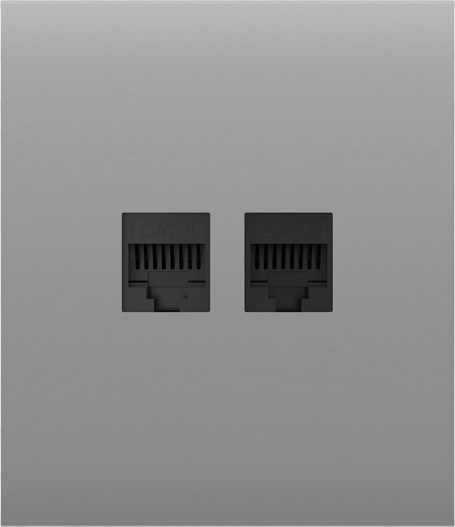 Панель передняя для встроенной интернет-розетки Ajax CenterCover LAN Fog (17319)