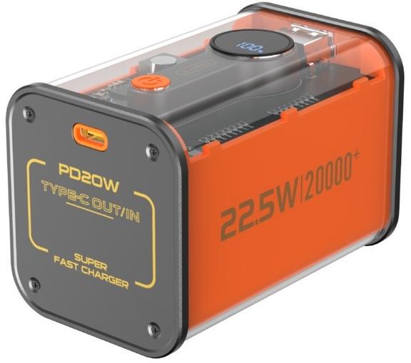 Портативное зарядное устройство BYZ W90 20000 mAh 22,5W Orange (BYZ-W90-O) - фото 3 Портативное зарядное устройство BYZ W90 20000 mAh 22,5W Orange (BYZ-W90-O) - фото 3