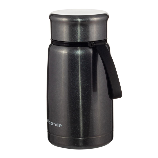 Термос харчовий Kamille KM-2148 із нержавіючої сталі 800 мл з ложкою та ремінцем Срібний (150-84-2148.1) - фото 6 Термос харчовий Kamille KM-2148 із нержавіючої сталі 800 мл з ложкою та ремінцем Срібний (150-84-2148.1) - фото 6