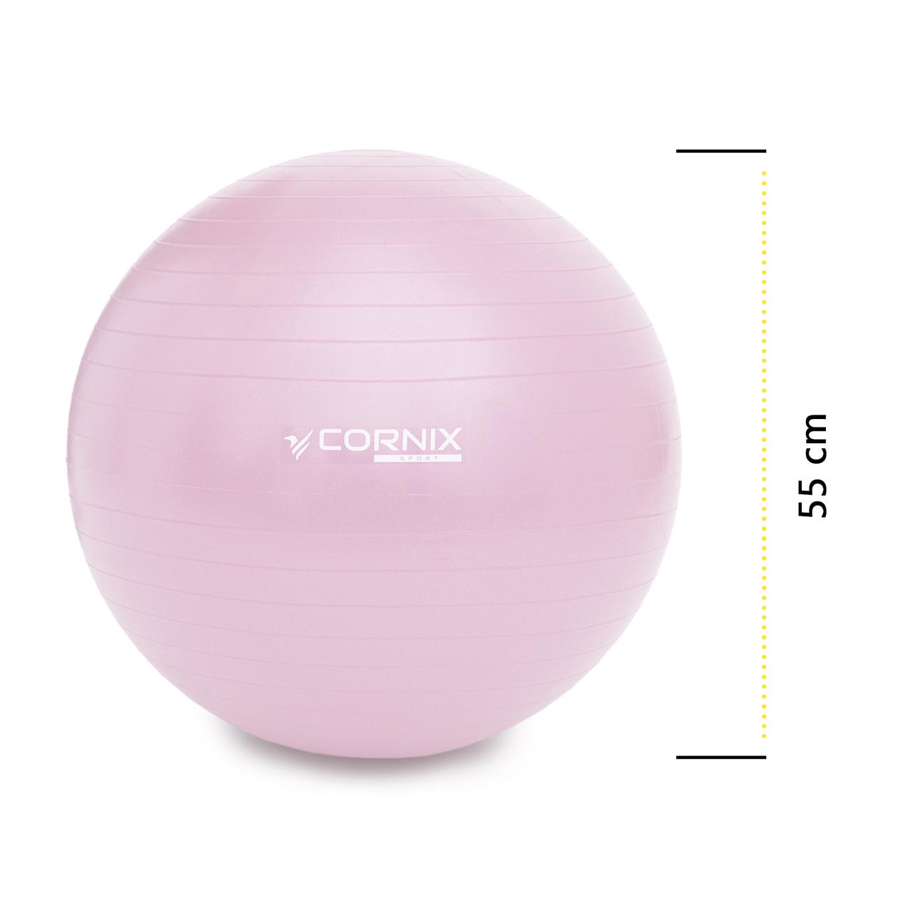 М'яч для фітнесу Cornix Anti-Burst 55 см XR-0361 Light Pink (2514760350) - фото 8 М'яч для фітнесу Cornix Anti-Burst 55 см XR-0361 Light Pink (2514760350) - фото 8