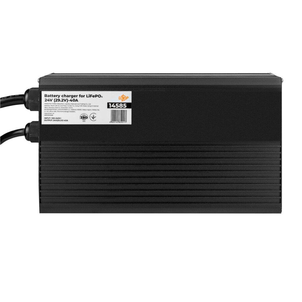 Зарядний пристрій для акумуляторів LogicPower 29,2V 40A 960W LiFePO4 24V 110-240V LED (24460988)
