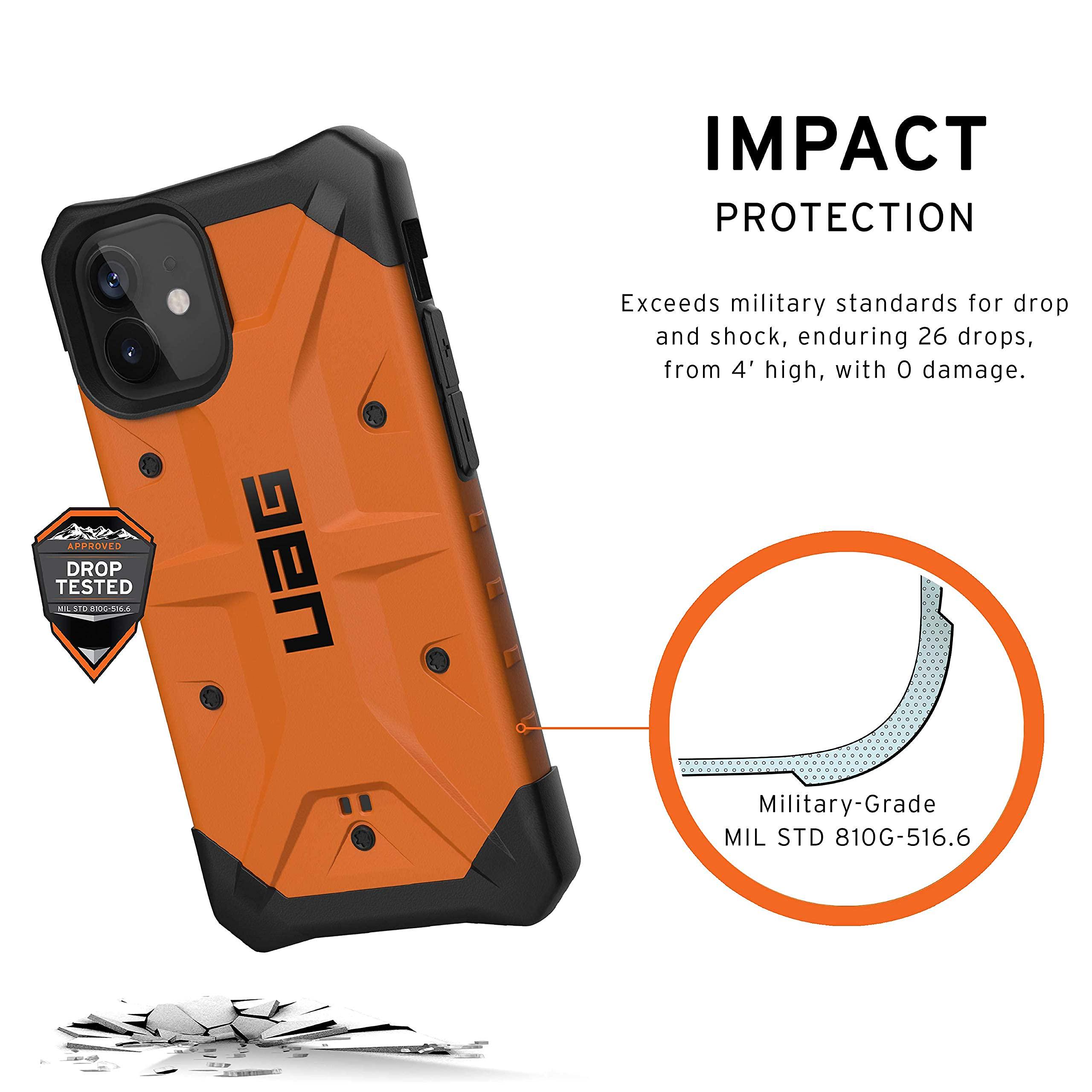 Чехол милитари противоударный UAG Pathfinder 112347119797 для Iphone 12 Mini (5.4") Orange - фото 4