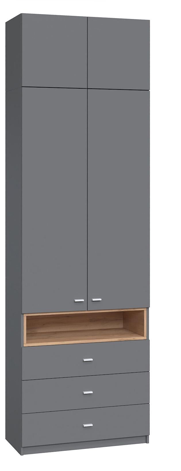Шафа в передпокій Майстер Форм Тетріс 798х376х2400 мм Антрацитовий/Дуб крафт золотий (31945)