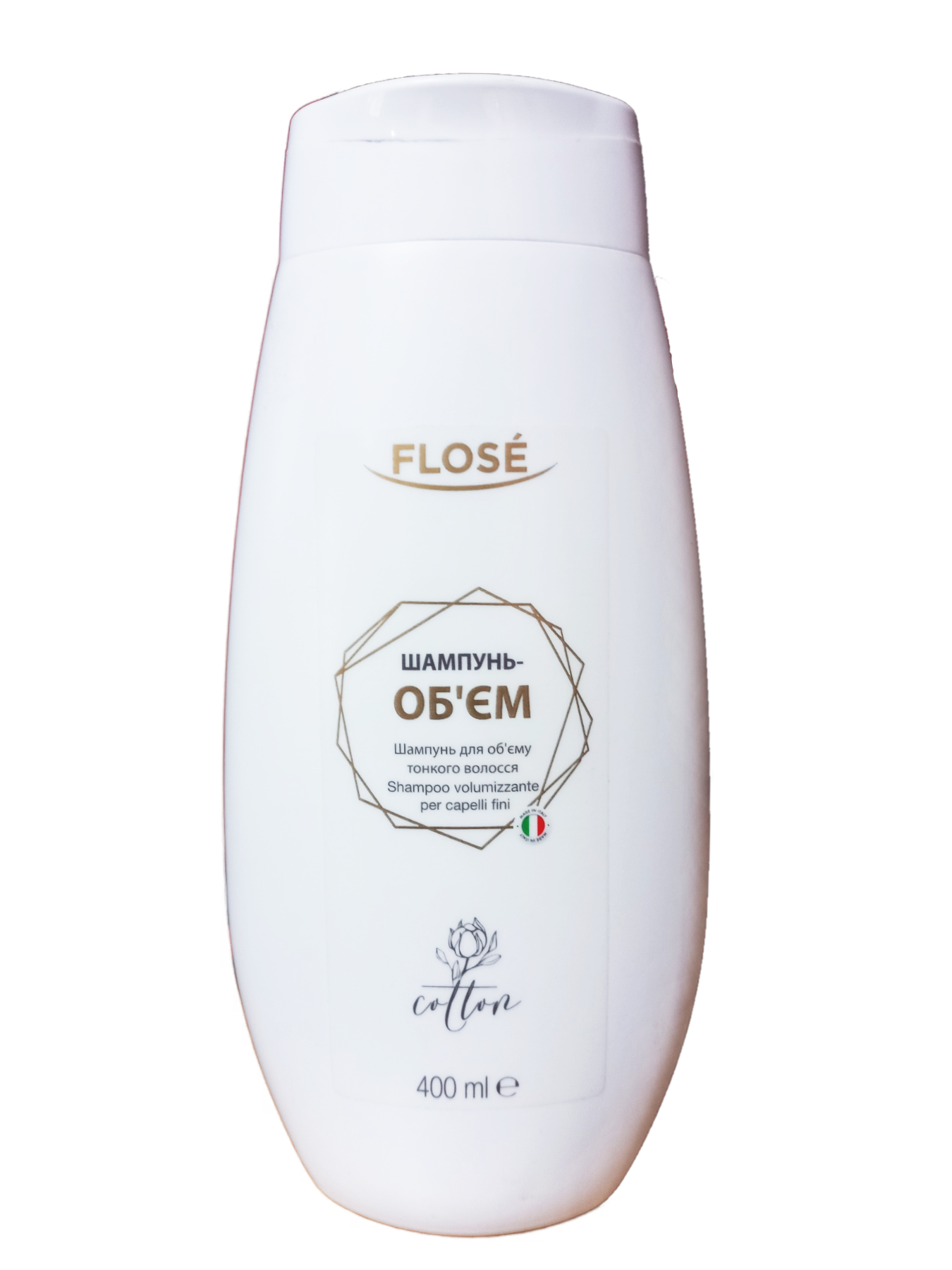 Шампунь Flose Объем с экстрактом хлопка 400 мл (113142) Шампунь Flose Объем с экстрактом хлопка 400 мл (113142)