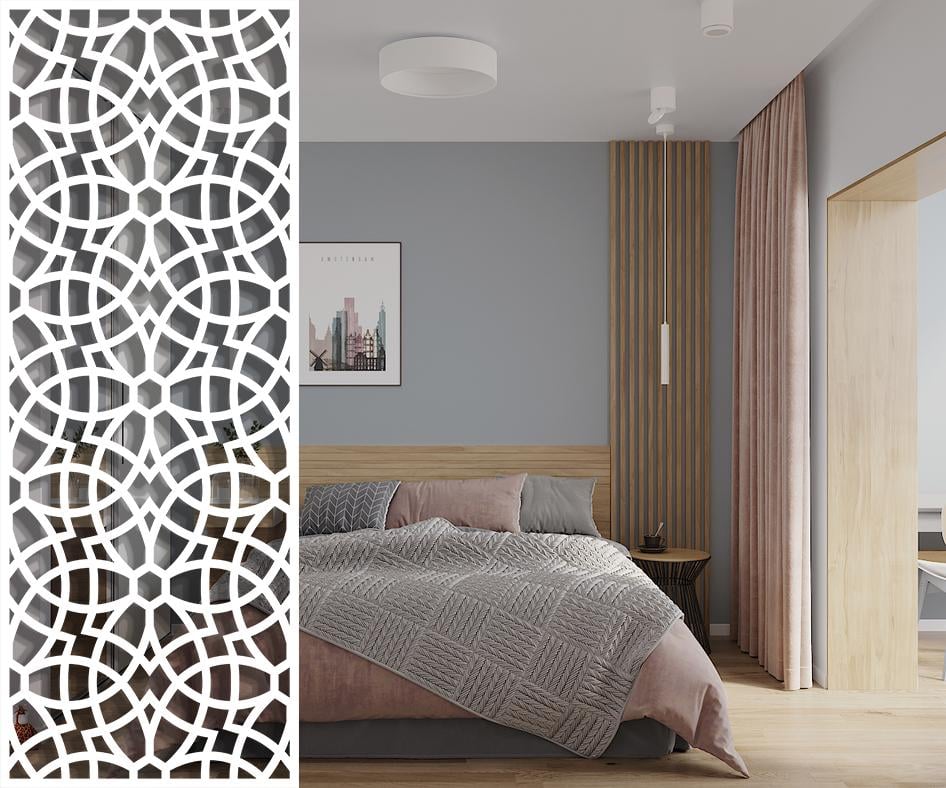 Перегородка резная ALEDRO SR 8 под покраску 2500х950x10 мм (29502529) - фото 2