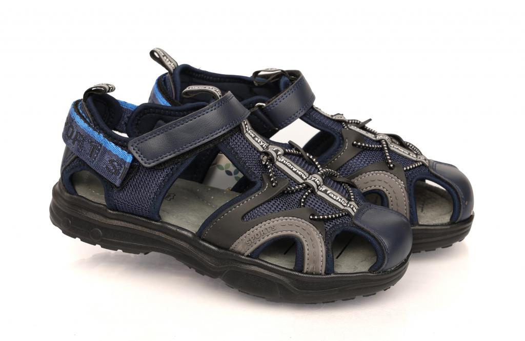 Cандали для мальчиков 10039 в сетку р. 35 Темно-синий