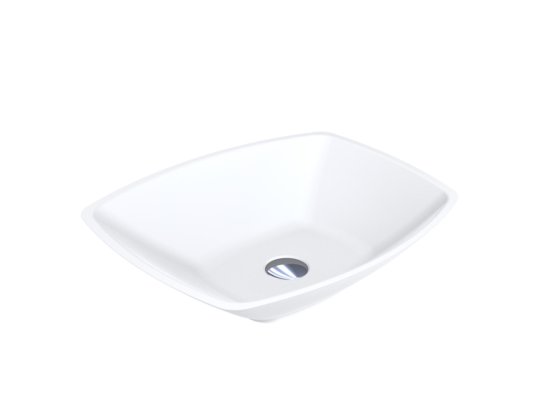 Умывальник Miraggio LEX S MIRASOFT с литого мрамора матовый Белый (84191)