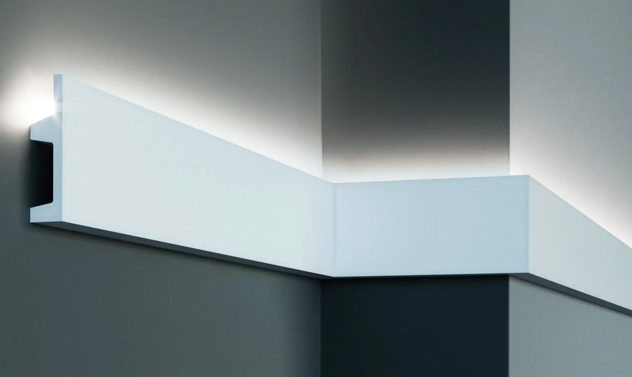 Молдинг поліуретановий гладкий серія F Tesori KF 504 Flexi гнучка 2000 мм (2328377142)