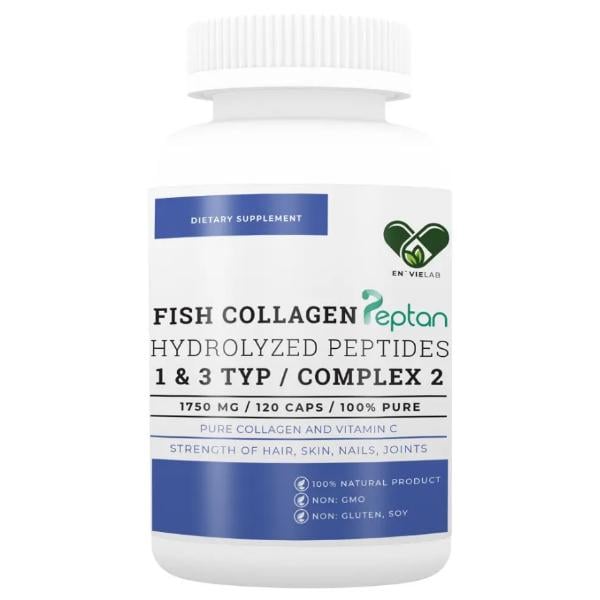 Колаген Envie Lab Fish Collagen Complex 2 1&3 Type 1750 мг 120 капс. (000022245)