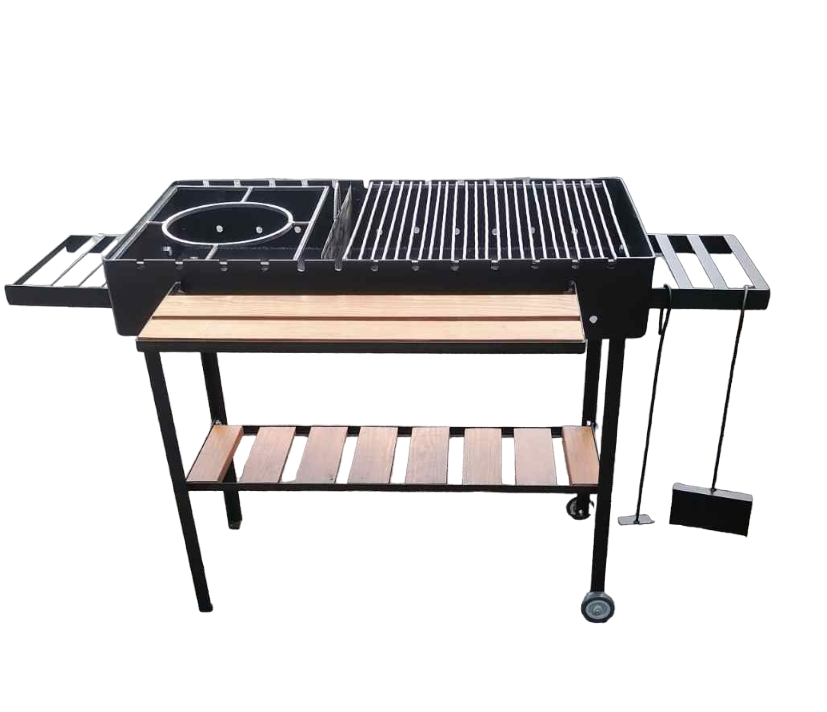 Мангал в стиле Loft разборный со столиком 145х75х85 см (14-62-112Т)