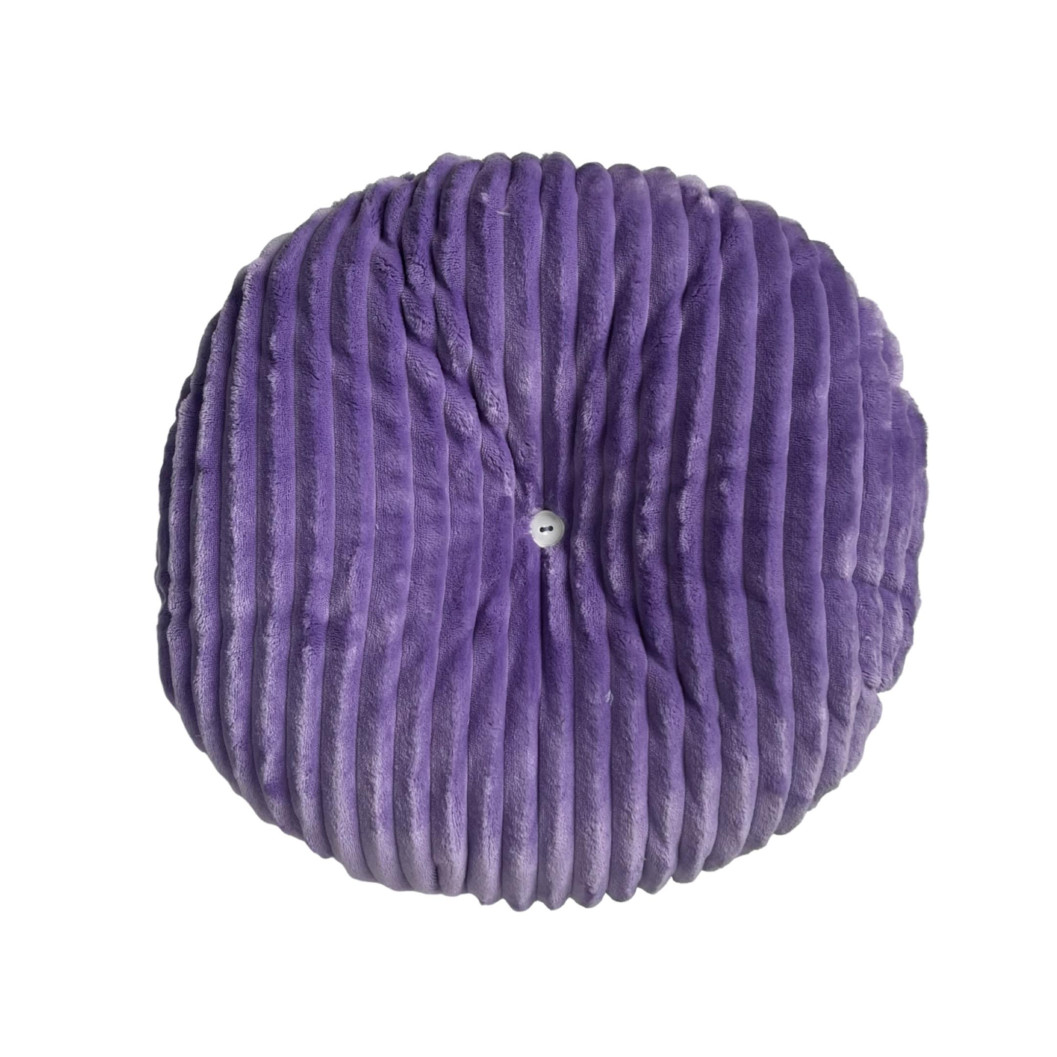 Подушка детская плюшевая Minky Home Полоска на пол 30х30 см Лавандовый