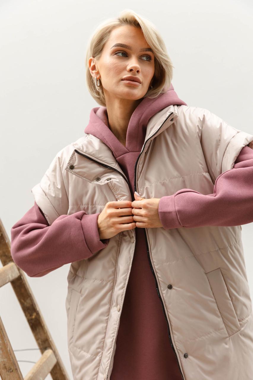 Жилет женский S-M Бежевый (1926797714) - фото 4 Жилет женский S-M Бежевый (1926797714) - фото 4