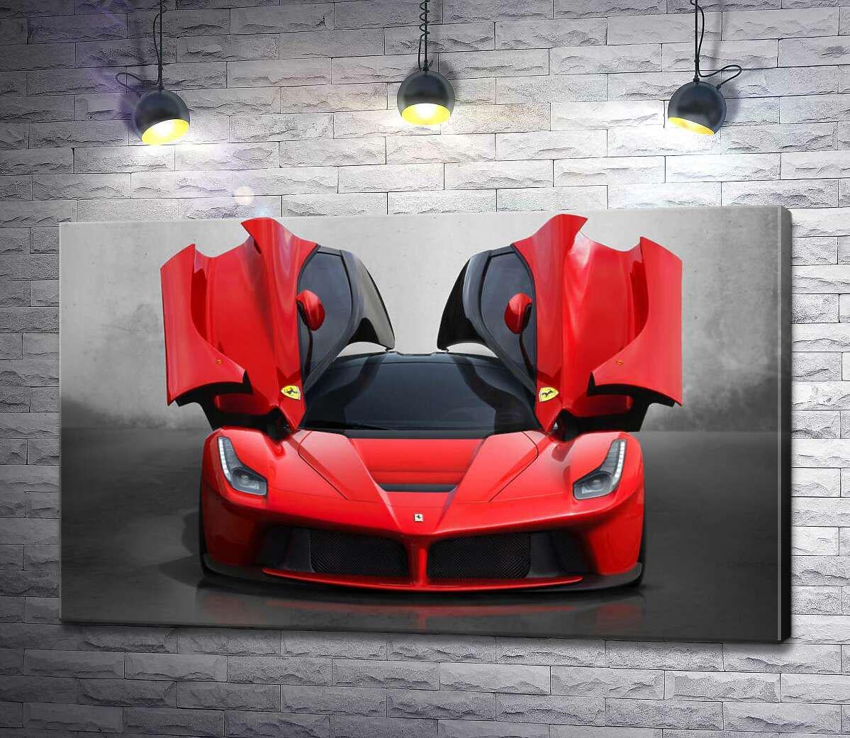 Картина ArtPoster Красный автомобиль лимитированной серии Ferrari LaFerrari 100x62 см Модуль №1 (001405)