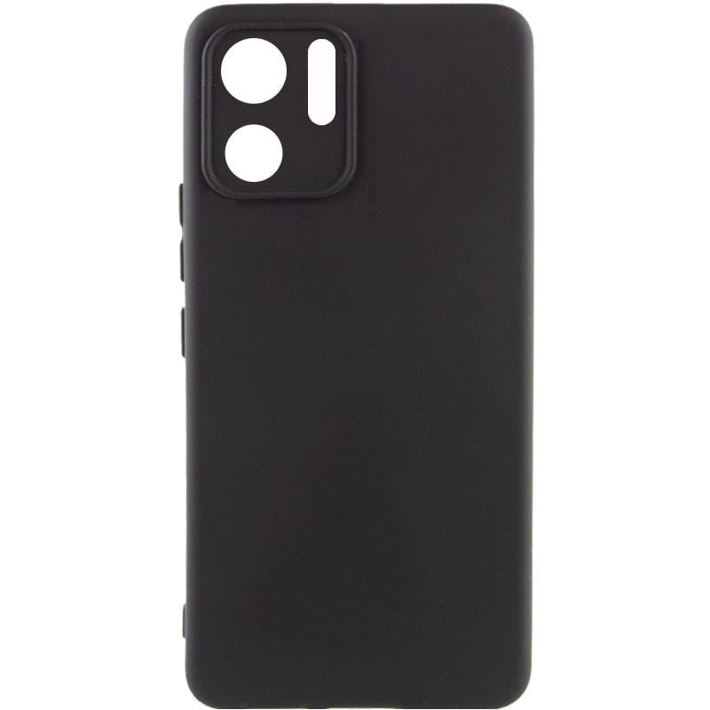 Противоударный чехол TPU GETMAN Liquid Silk Full Camera для Motorola Edge 40 Черный / Black