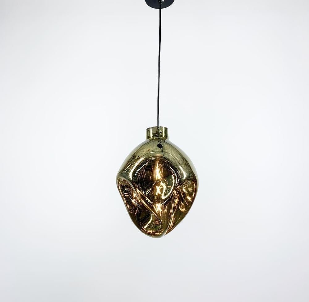 Подвесной светильник Line.F 0588/1L Tramonto с плафоном золотого цвета Gold (1271_1984)