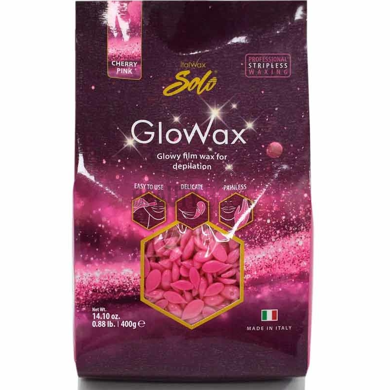 Віск гарячий для обличчя ItalWax Вишня GloWax у гранулах 400 г Рожевий (15342982)