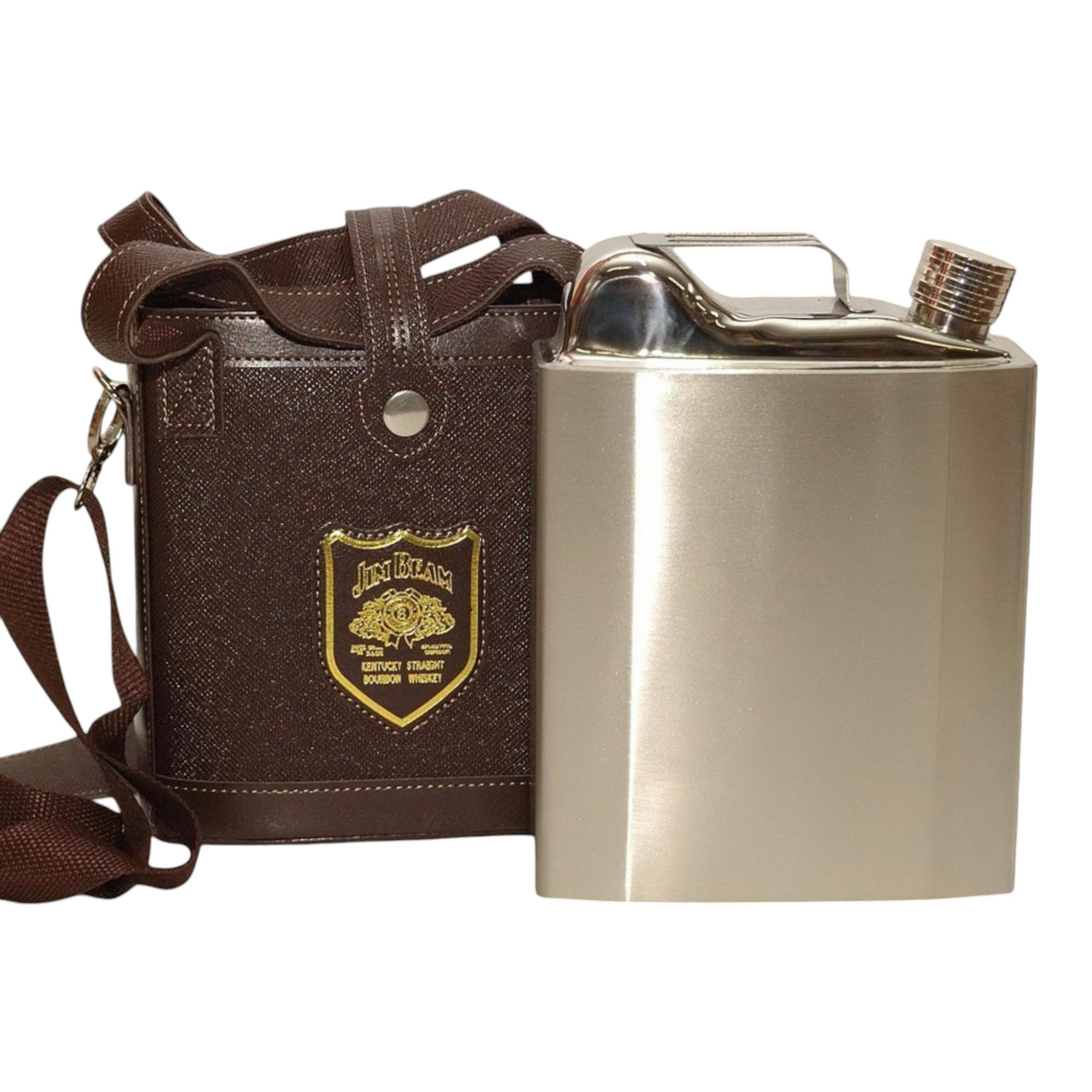 Фляга-каністра Hip Flask Jim Beam у чохлі 52 oz / 1567 мл (F_F1-44)