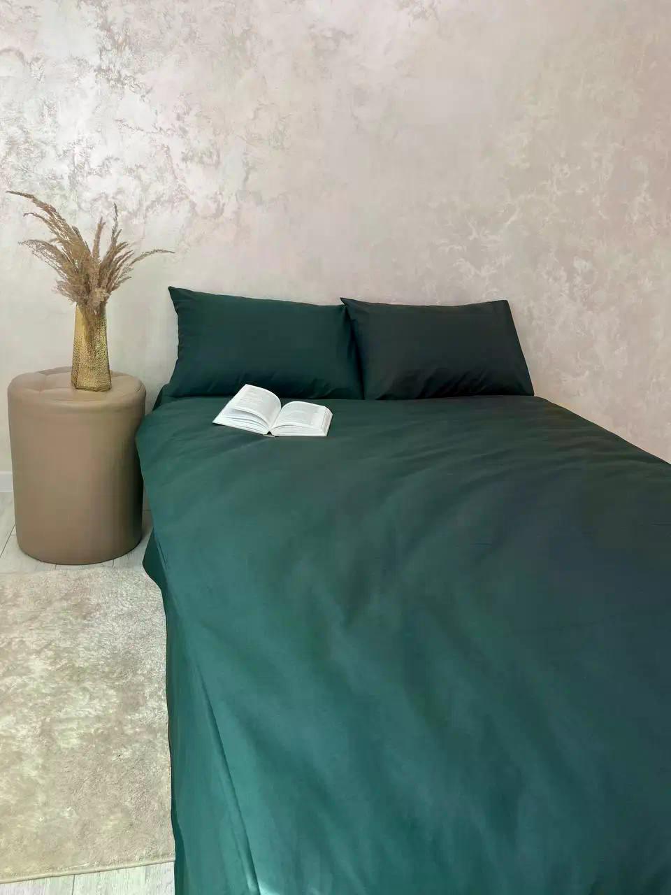 Комплект постельного белья семейный хлопок 150х210 см наволочка 2х50х70/70х70 см Изумрудный (П4К-Post-rus-0035-04) - фото 1