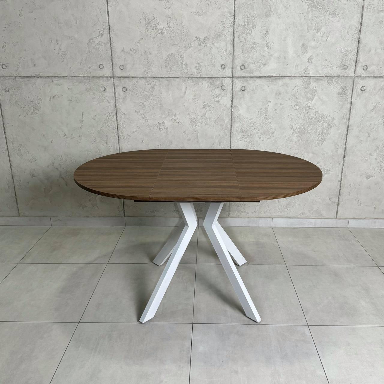 Стол раздвижной круглый Lite D800 Орех Франклин/Белый мат (УТП026646) - фото 2