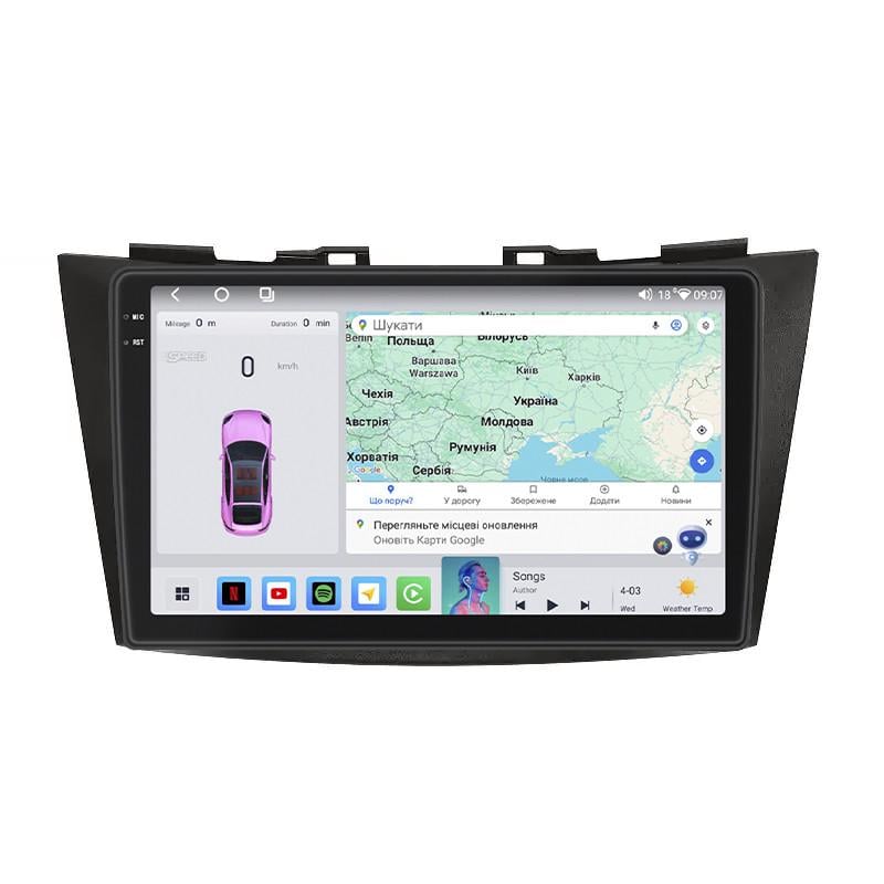 Автомагнитола штатная Lesko для Suzuki Swift IV Рестайлинг 2013-2017 4/64 QLED CarPlay 4G Wi-Fi GPS Prime 9" (31160225)
