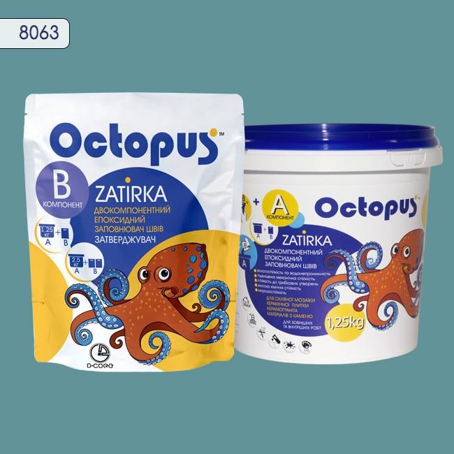 Затирка для плитки Octopus Zatirka 8063 епоксидна 1,25 кг