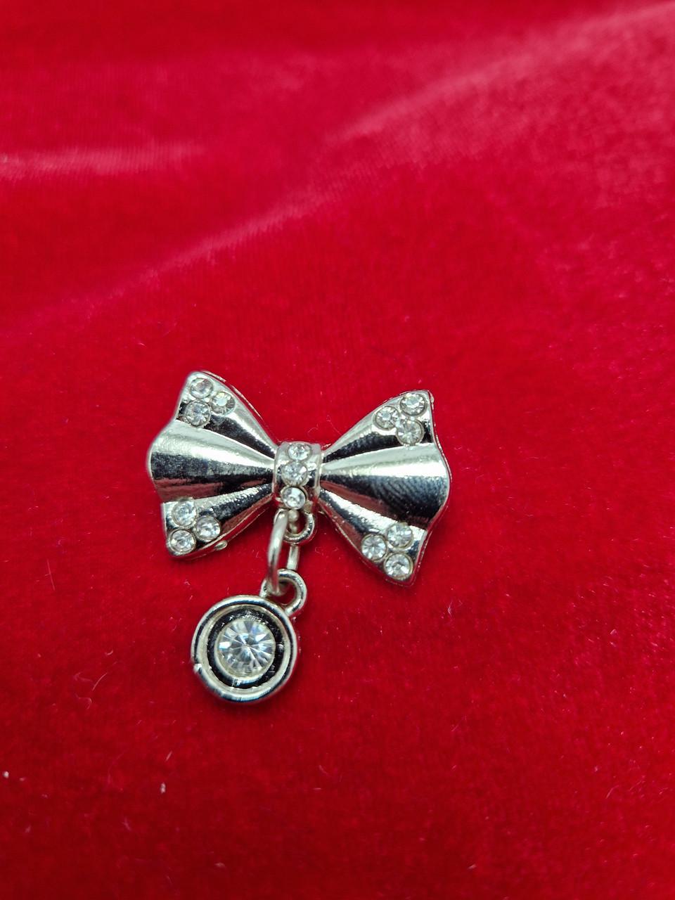 Брошь бантик Серебристый (1862665121) Брошь бантик Серебристый (1862665121)