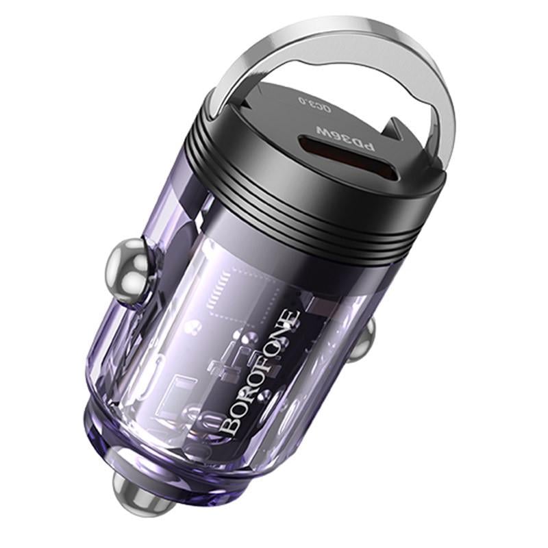 Зарядное устройство автомобильное Borofone BZ29A Talented PD36W/QC3,0 1C1A Transparent purple (00000069004_1) Зарядное устройство автомобильное Borofone BZ29A Talented PD36W/QC3,0 1C1A Transparent purple (00000069004_1)